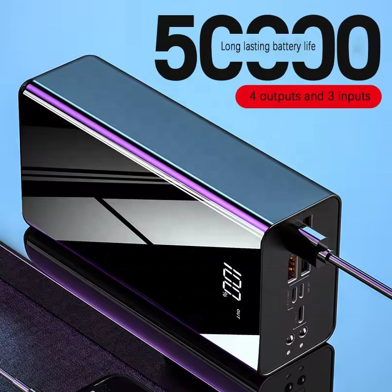 high capacity 60000mah power bank 50000mah powerbank fast charging