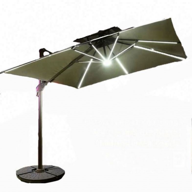 With Racking Protector Patio Lights Light Cantilever Lamp Flim Charging 15Ft Fan Power Jarid Solar-Umbrella Gel Solar Umbrella