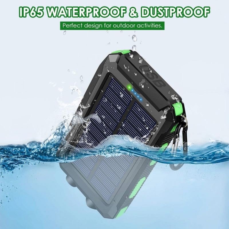 Jumon Solar Powered Backup LED FLASHLIGHT Solar Powerbank Banca Di Energia Solare Power Bank 10000mAh