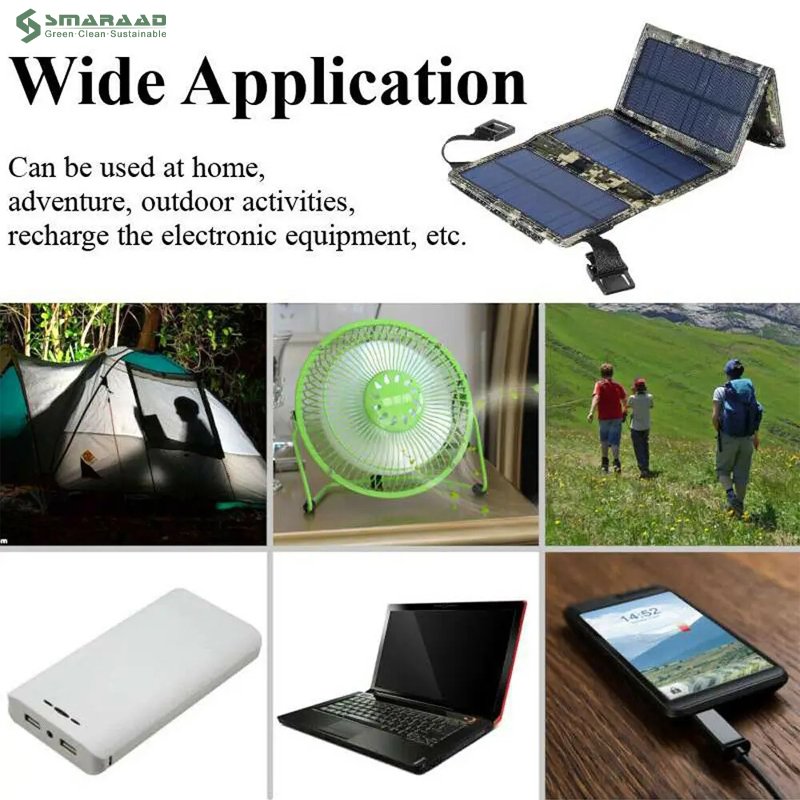 SMARAAD Mini Solar Panels 60W 50W 30W Outdoor Waterproof Charging Usb 5V Charger Portable Foldable Solar Panels