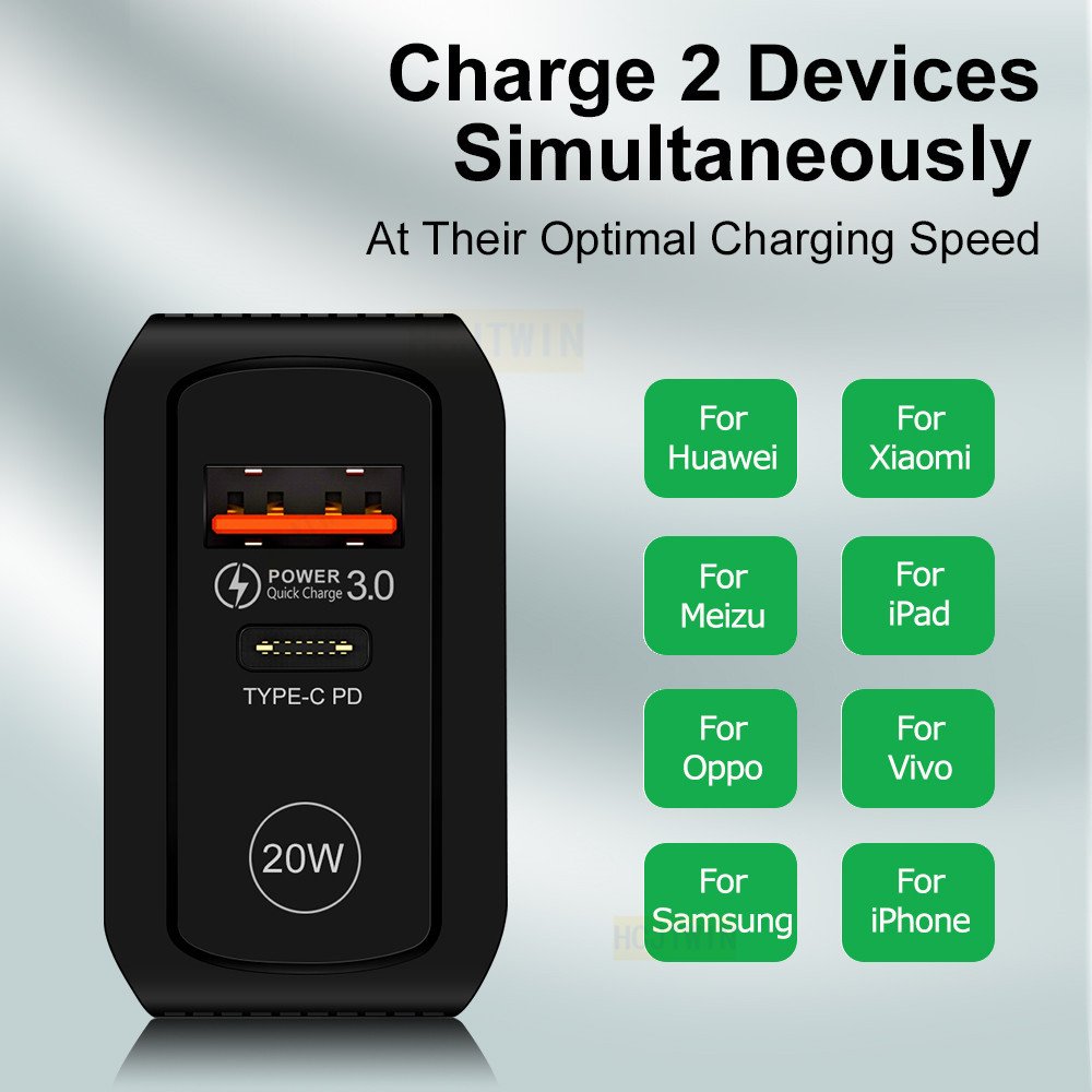 2022 hot new product QC3.0+PD20W 20wPD mobile phone tablet mobile power headset multi-function charger