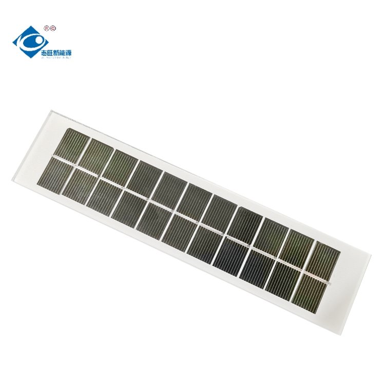 1.28W Mini Solar Panels Power Charger 5V Glass Laminated Solar Panel ZW-21050-GM Mono Strip Glass Solar Photovoltaic Panel