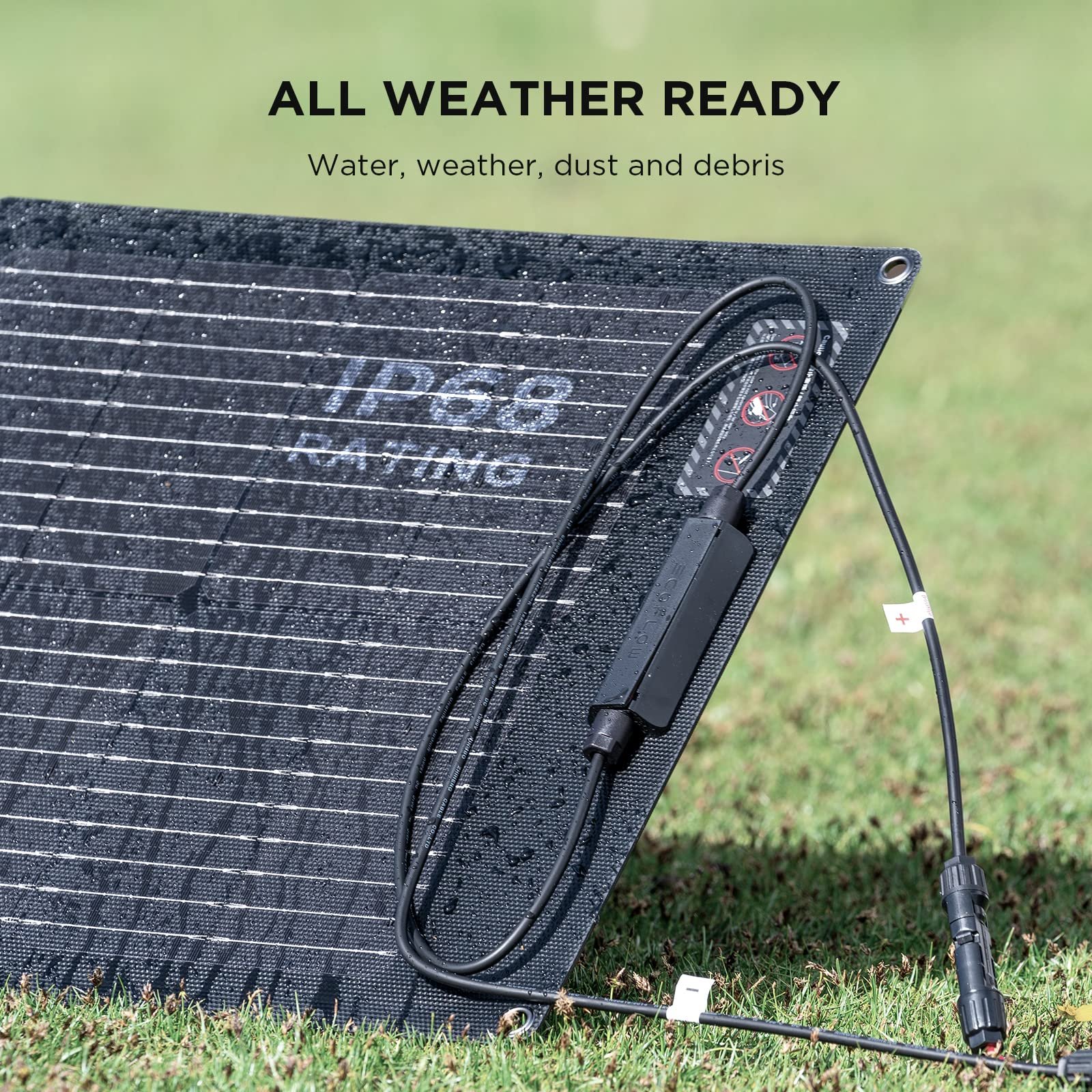 ECOFLOW 160 Watt Portable Solar Panel for Power Station, Foldable Solar Charger with Adjustable Kickstand, Waterproof IP68 for O