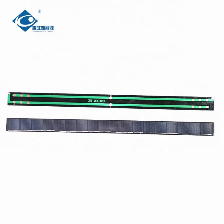 0.7W PET Photovoltaic Solar Panel ZW-30020 Strip Photovoltaic Laminated Solar Panel 9V Outdoor Smart Solar Panel Charger