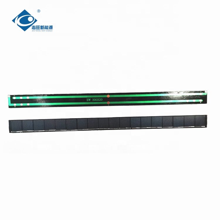 0.7W PET Photovoltaic Solar Panel ZW-30020 Strip Photovoltaic Laminated Solar Panel 9V Outdoor Smart Solar Panel Charger