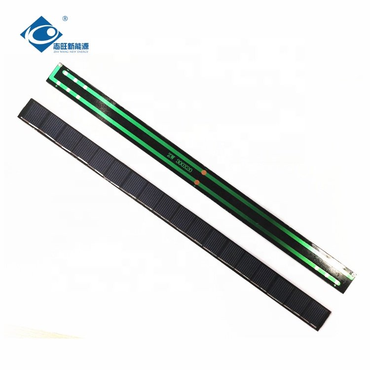 0.7W PET Photovoltaic Solar Panel ZW-30020 Strip Photovoltaic Laminated Solar Panel 9V Outdoor Smart Solar Panel Charger