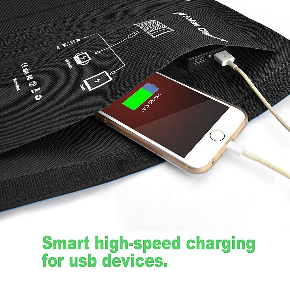Wholesale Price Foldable Solar Charger 14W Solar Panel Charger For Power Banks portable solar panel