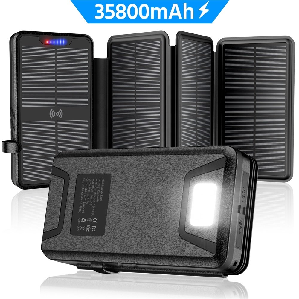 Folding Wireless Solar Power Bank 16000mAh26800mAh Unique Products In Latest Portable Trending Electronics External Battery Pack