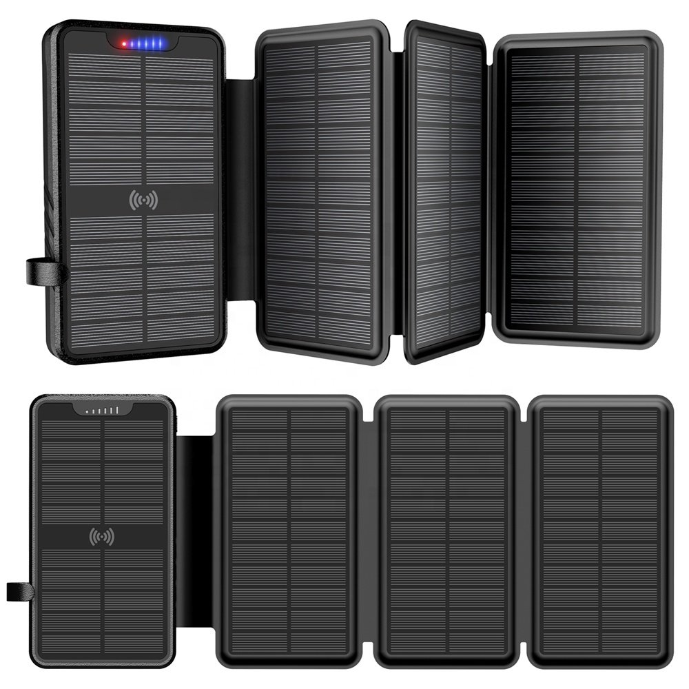 Folding Wireless Solar Power Bank 16000mAh26800mAh Unique Products In Latest Portable Trending Electronics External Battery Pack
