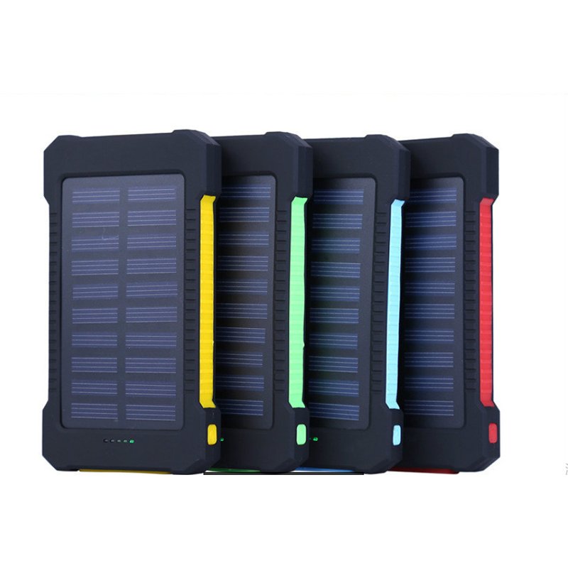 Wholesale Outdoor Portable Waterproof Powerbank Solar USB Charger Powered Mobile Phone Power Bank 20000mah for Mobile Phone
