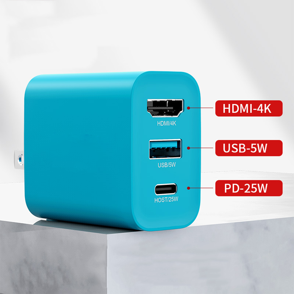 Cheap Portable Switch Dock Charger Gallium Gan Charging Head Extended Screen 4K HD PD Converter