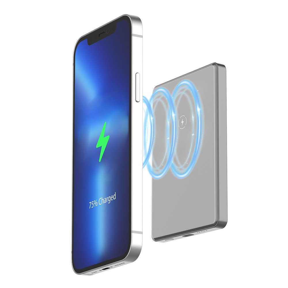 2024 High Quality Promotion Gifts Wireless Power bank Magnetic Ultra Slim Power Bank 5000mAh 20W Fast Charging Aluminium alloy