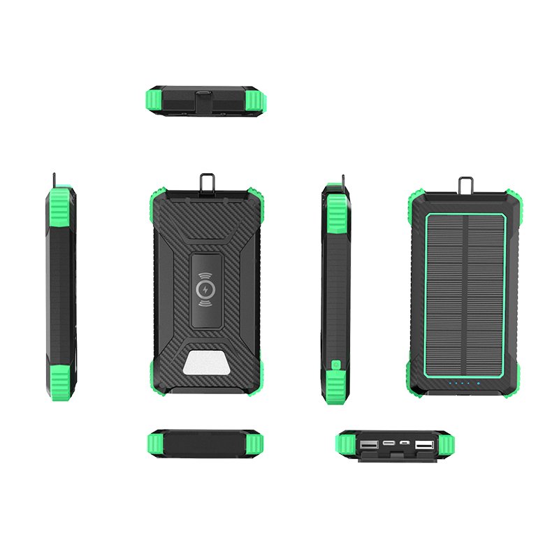 Portable Waterproof Powerbanks 10000 mAh High Capacity 20000mAh Wireless Solar Charger Power Bank