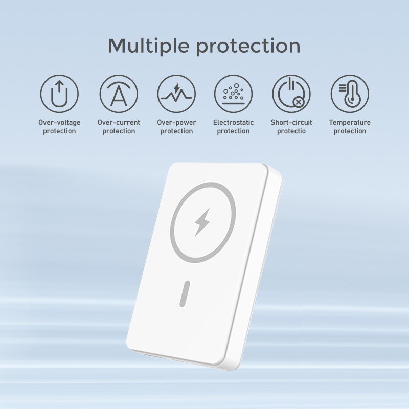 Bluetimes wireless power bank 5000mah Silmmer Type-C handheld travel power bank with bracket
