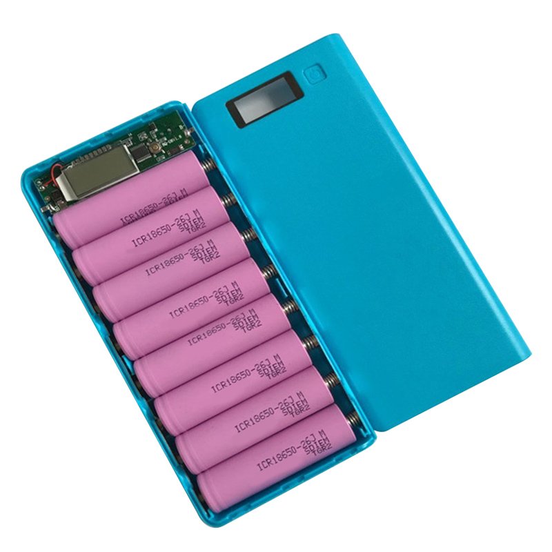 Hot sell Quick Charging 65w Power Bank 8x 18650 DIY Power Bank Case Box power bank case without battery /