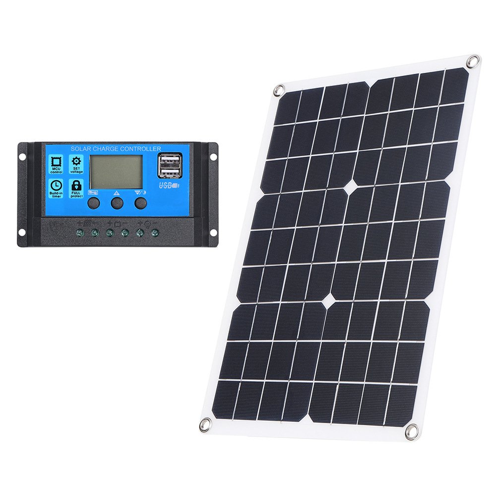 12V 20W Mini Monochrystalline Single and Dual USB DC Car Room Car Boat Outdoor Fishing Portable Solar Battery Charger Panel