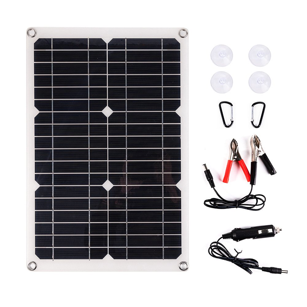 12V 20W Mini Monochrystalline Single and Dual USB DC Car Room Car Boat Outdoor Fishing Portable Solar Battery Charger Panel