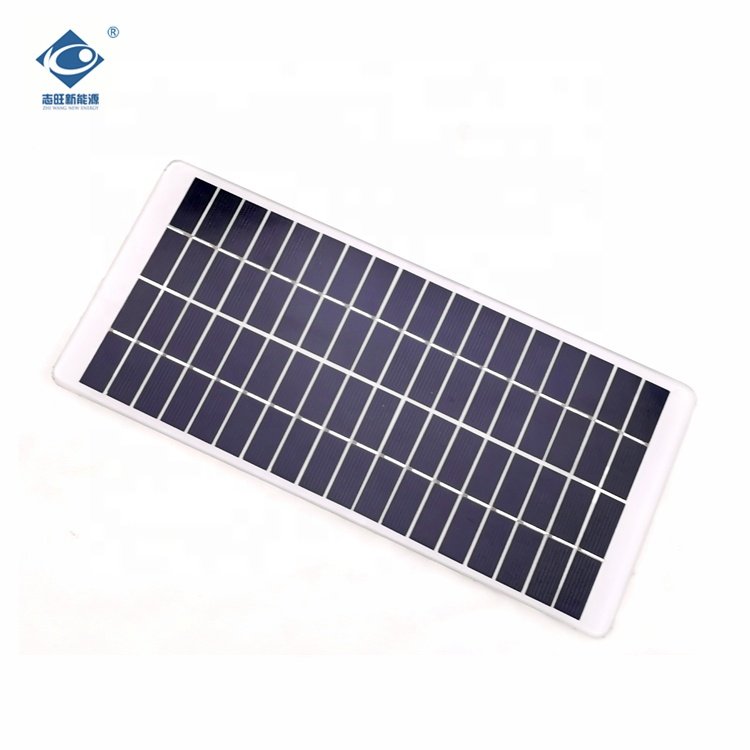 5.6W Portable Glass Solar Panel Charger ZW-255155-G Poly Glass Laminated Solar Panels 18V Transparent Glass Solar Panel