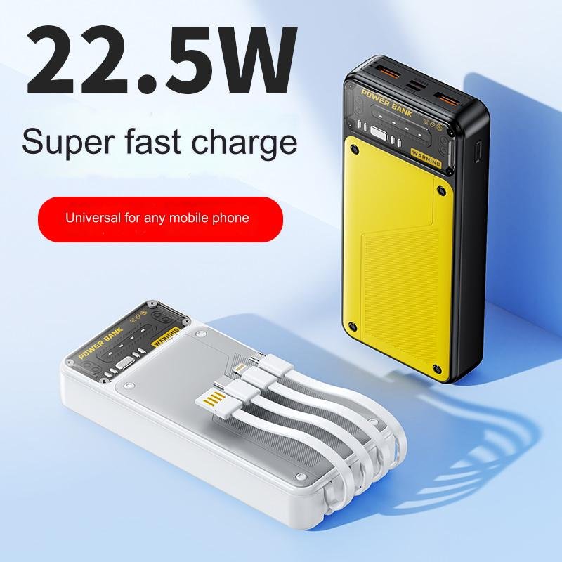 HDL ultra slim 20000mah power bank transparent portable mobile charger power banks high capacity Powerbank for iphone