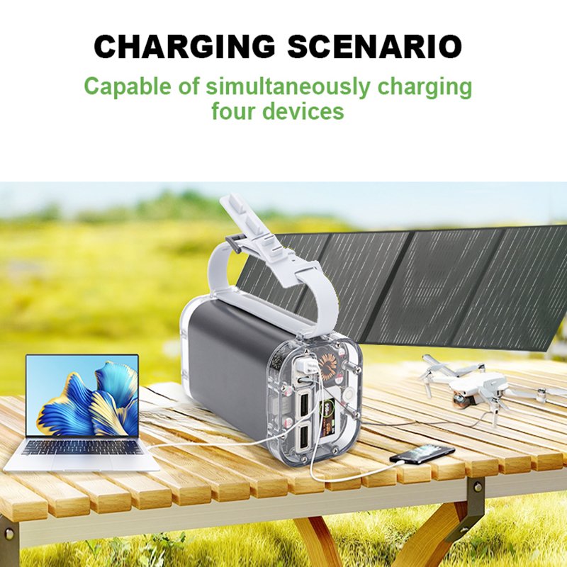 Portable Power Bank 30000mAh 40000Mah 60000mAH High-capacity Battery Solar Panels Outdoor Power Bank