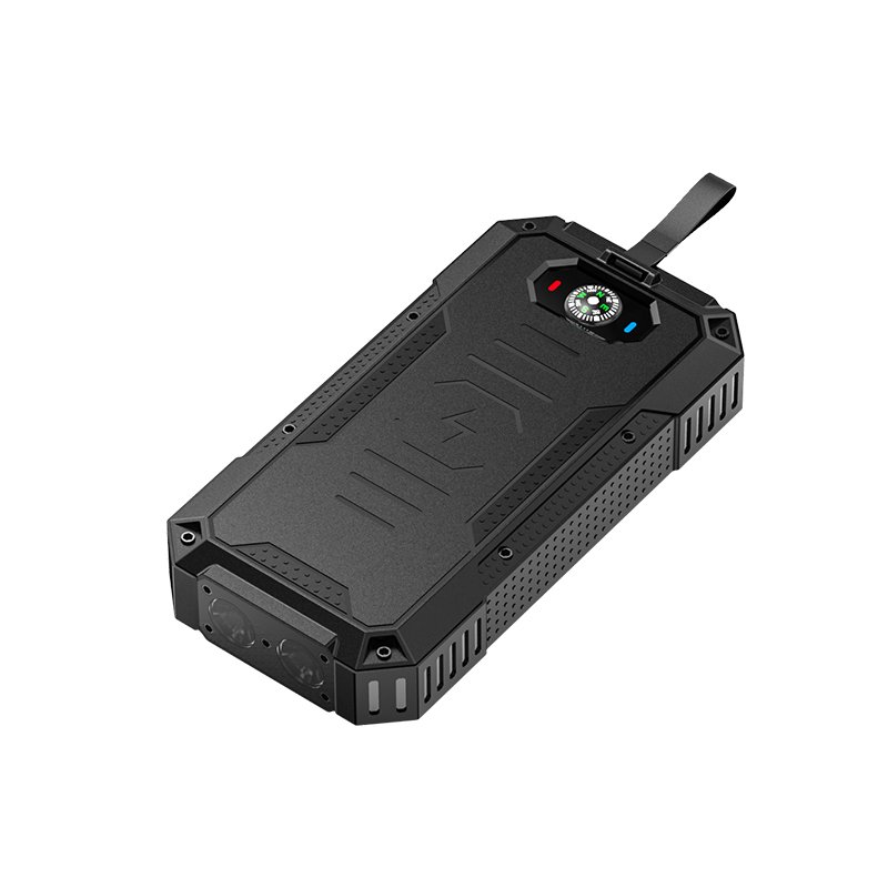 Outdoor Solar Power Bank 30000mah Solar Charger Waterproof Anti-Fall Anti-Dust Four-USB Charging Power Station With LED Light