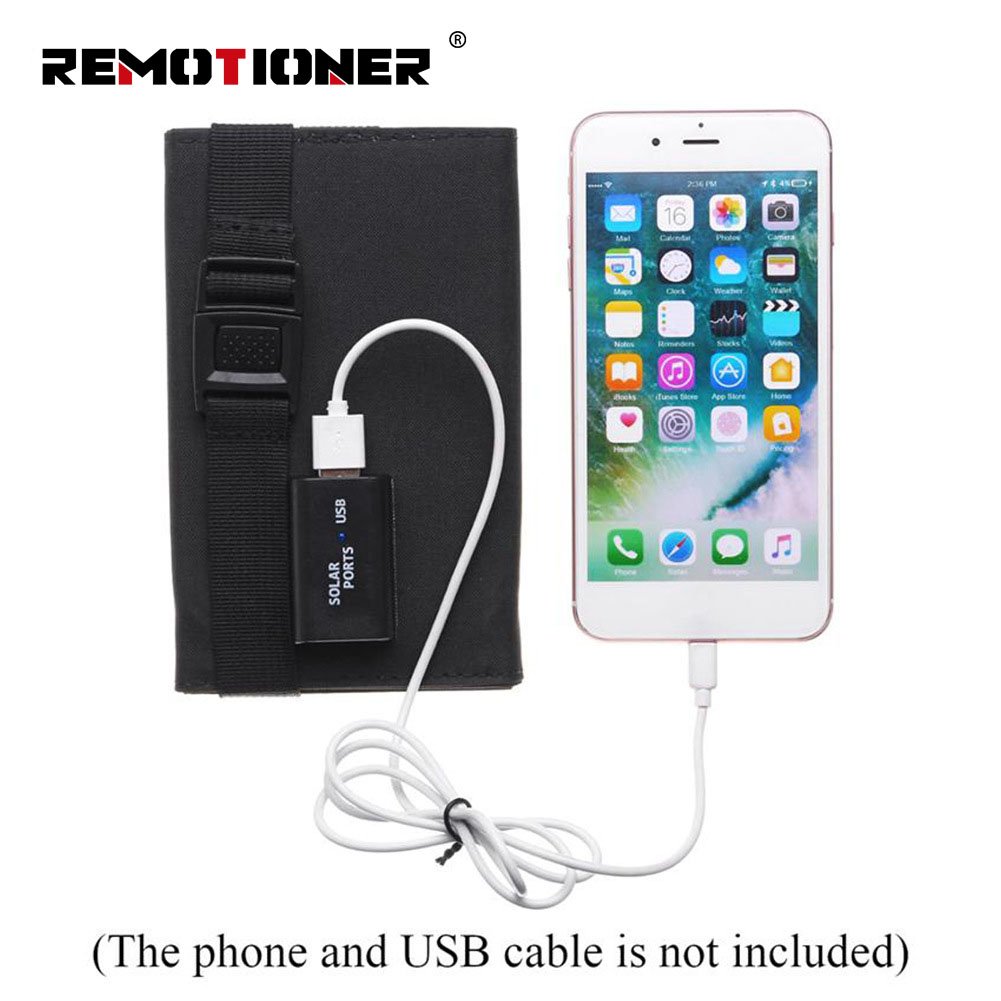 20W 8W 5V USB Portable Folding Bag Charger Battery Solar Charger Panels for Outdoor Camping Phones