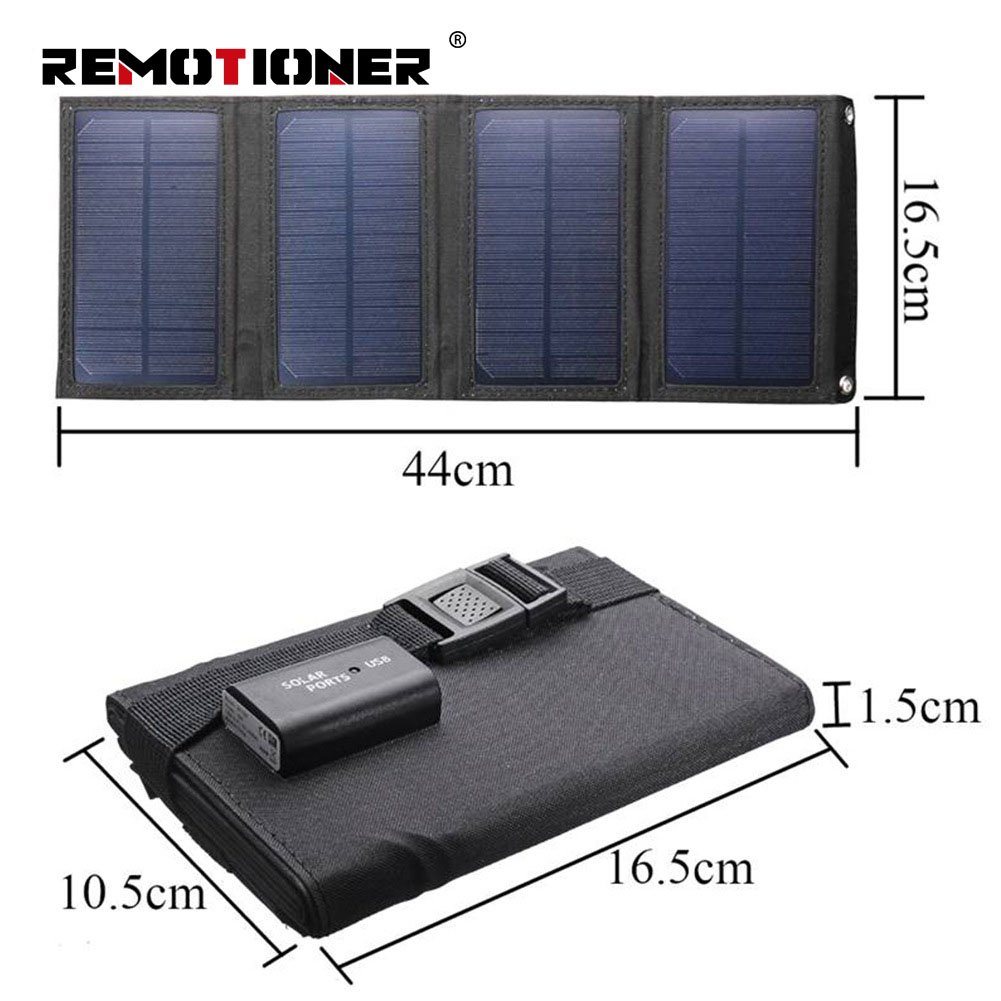 20W 8W 5V USB Portable Folding Bag Charger Battery Solar Charger Panels for Outdoor Camping Phones
