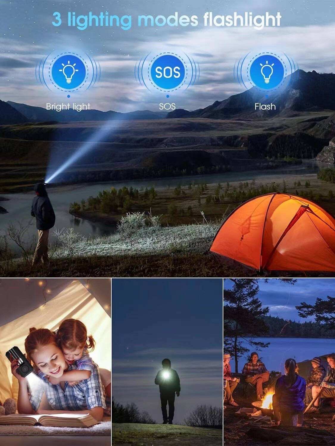Built in cable power bank 30000mah Solar charger wireless pd fast charging Portable Solar Charging Waterproof Power Bank