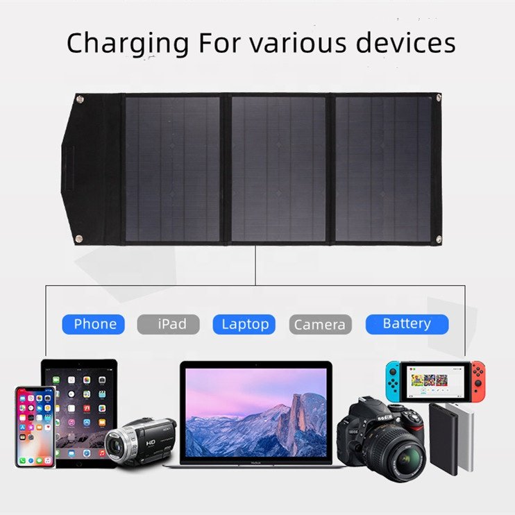 Portable solar energy mobile charger 60W 70W 80w 100w 120w flexible solar panels for battery