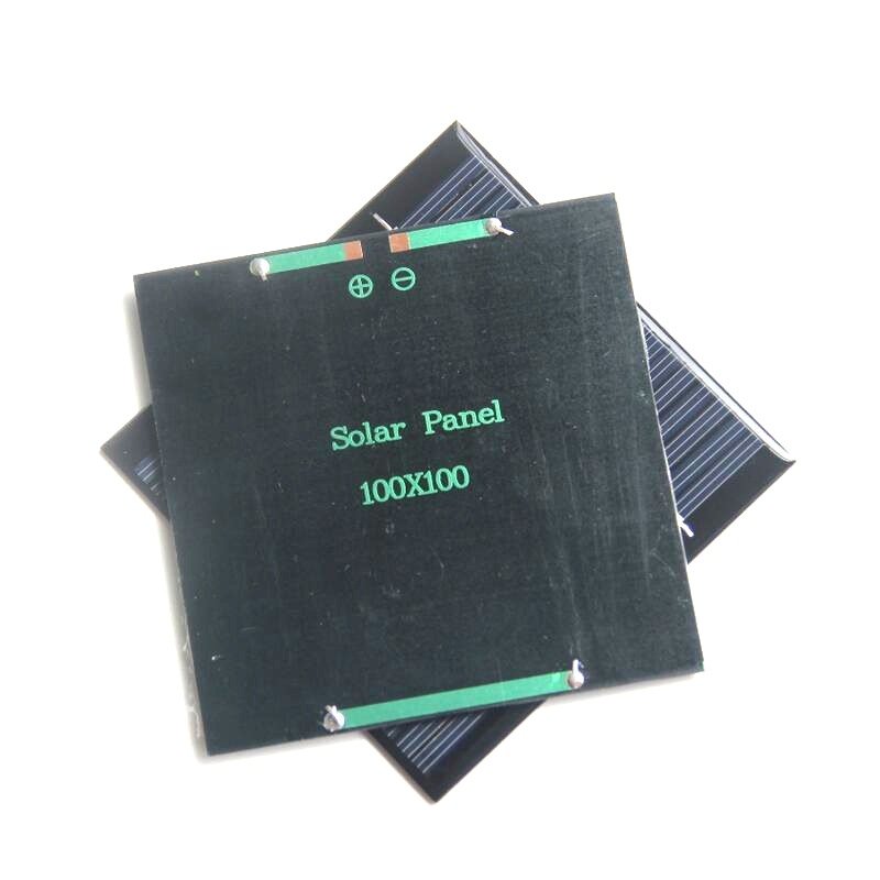 Wholesale Custom 1.2W Mini Small Size Solar Panel 12V Battery Charger 100mm x 100mm Solar Cells