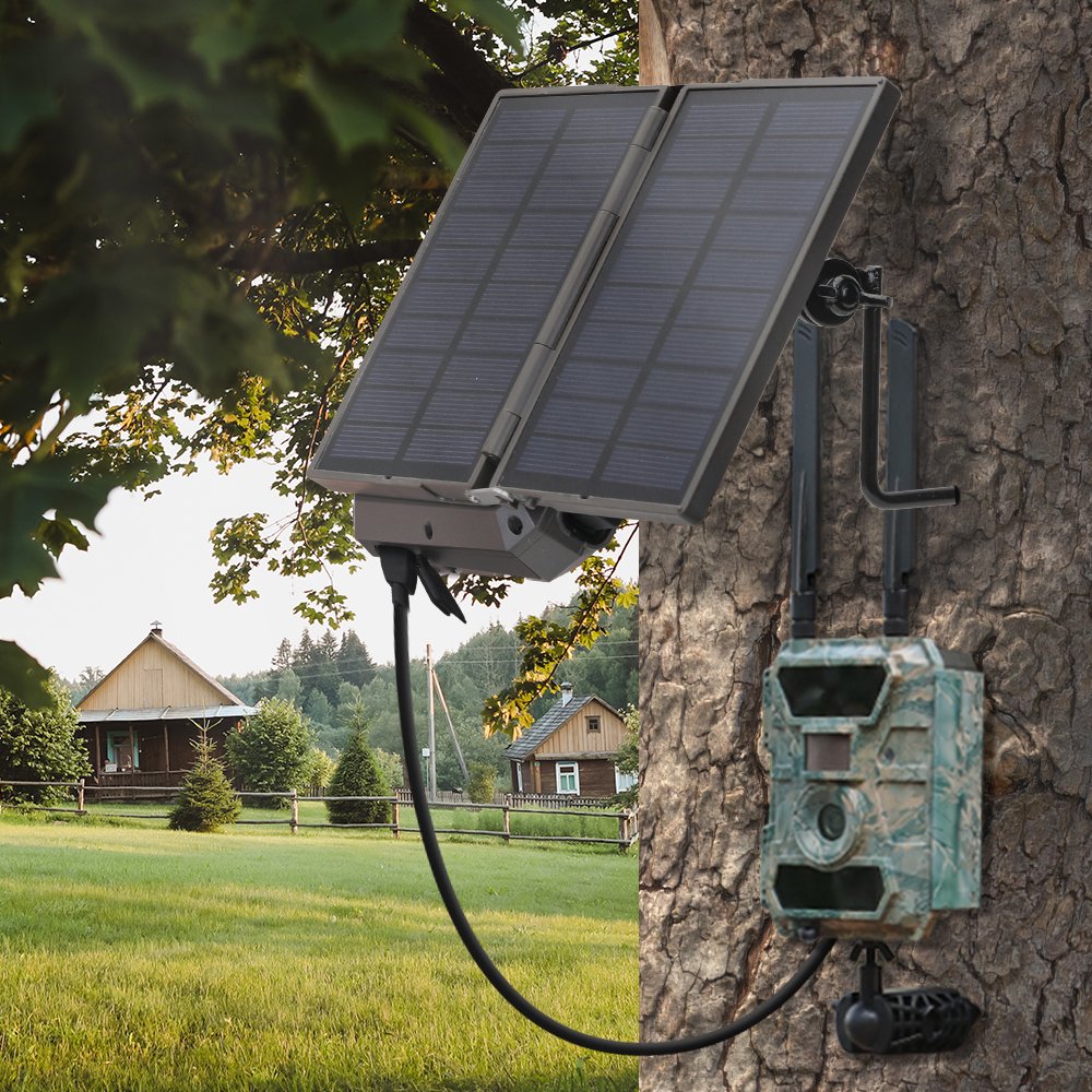 OEM ODM 2.5W 5V Small Foldable Solar Panel Kit With Solar Power Bank Built In Battery For Outdoor Hunting Camera