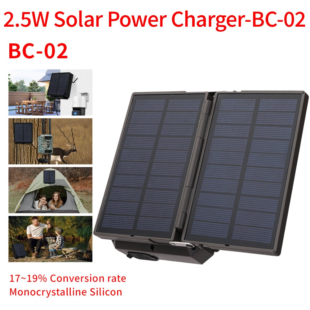OEM ODM 2.5W 5V Small Foldable Solar Panel Kit With Solar Power Bank Built In Battery For Outdoor Hunting Camera