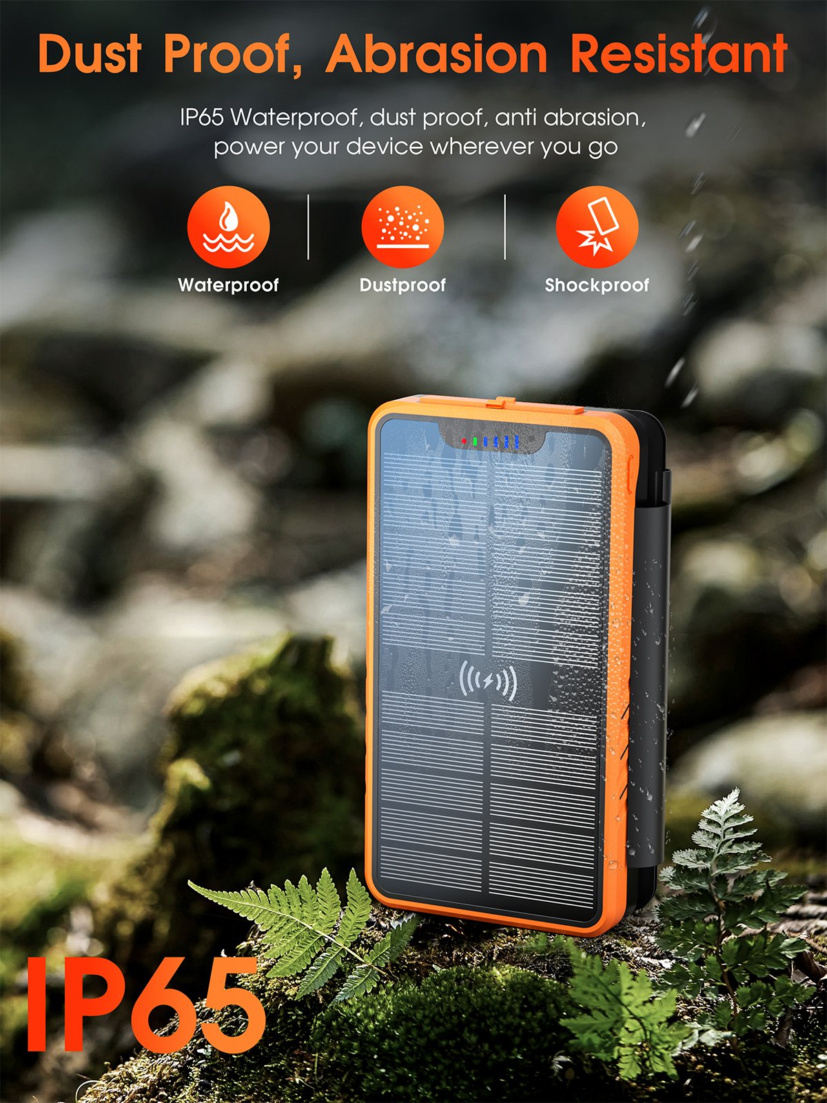Best Selling Products 2024 26800mAh Large Capacity Outdoor Portable With LED Light Folding Wireless Charging Solar Power Bank