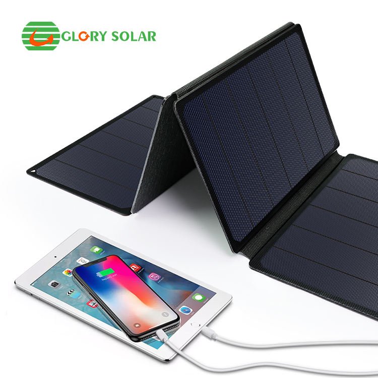 Glory Solar Mono Crystalline 56w Solar Charger USB Port Portable Folding Solar Panels Charging Phone Laptop for Customize Gifts