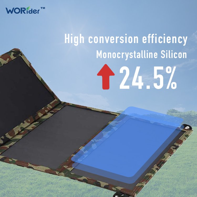 Outdoor lightweight 24w 30w folding foldable solar charger portable solar panel