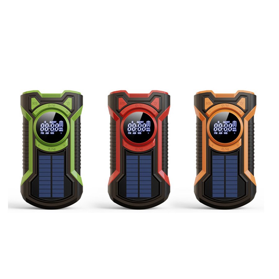 Outdoor Flashlight Generator Solar Charging Emergency Disaster Prevention Radio Multi-functional Waterproof Power Bank