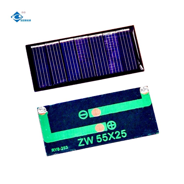 ZW-5525 Mini Portable Solar Panel Charger 3.5V Epoxy Resin Solar Panel 0.5W Outdoor Camping Solar Panel