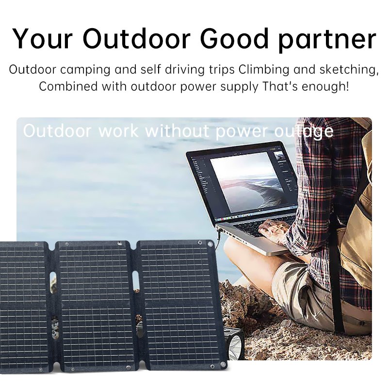 Mini Foldable solar panel 60W Flexible Solar Panel Fast Charger Function For phone Camping/Outdoor Travel