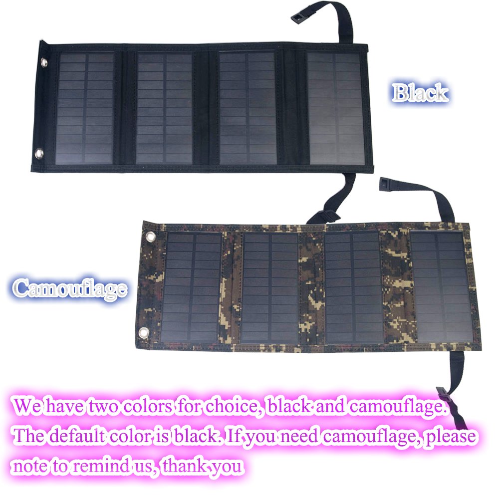 20W Portable solar panel foldable 10W USB charger DC port Monocrystalline Silicon waterproof and camping handybrite solar panel