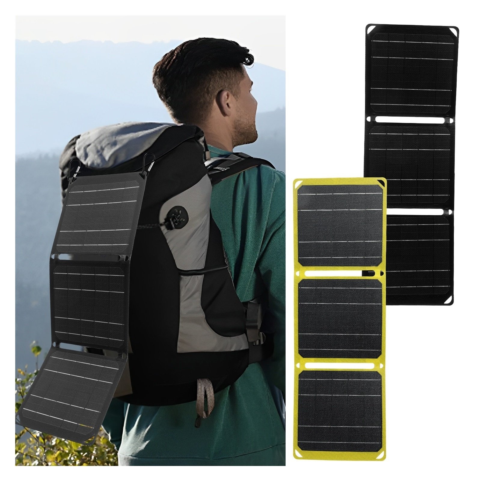 Senhuo Portable Solar 21W 2A IP68 Waterproof Foldable Panel Charger With 5V/9V/12V USB A And Type C Outputs For Outdoor Use