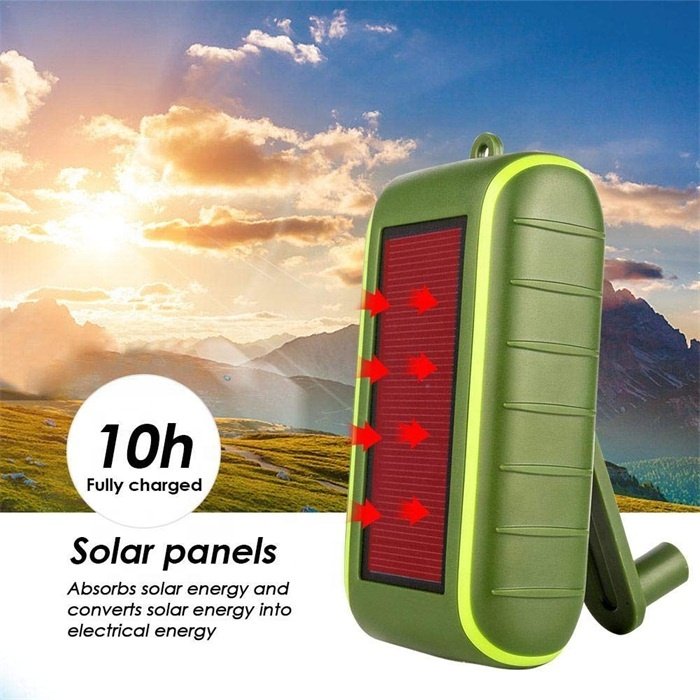 Electronics Phone Accessories New Dynamo Phone Charger Hand Crank Generator Solar Power Bank for Mobile Phone