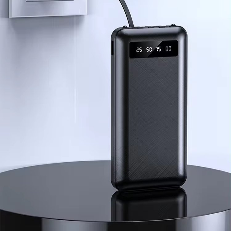 Hot Selling Products Portable Large Capacity Charging Bank Built-In Four Cable Power Bank For Phone 10000mah