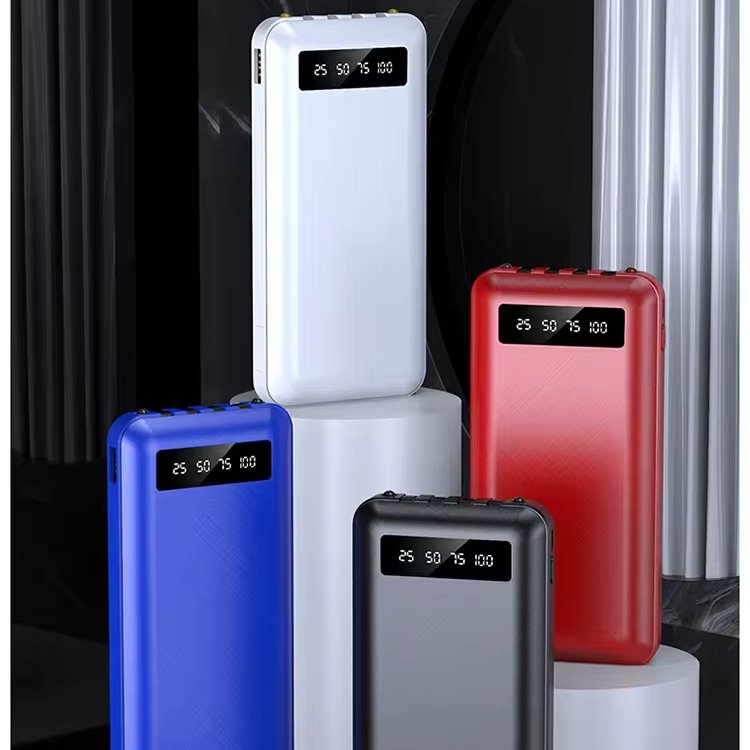 Hot Selling Products Portable Large Capacity Charging Bank Built-In Four Cable Power Bank For Phone 10000mah