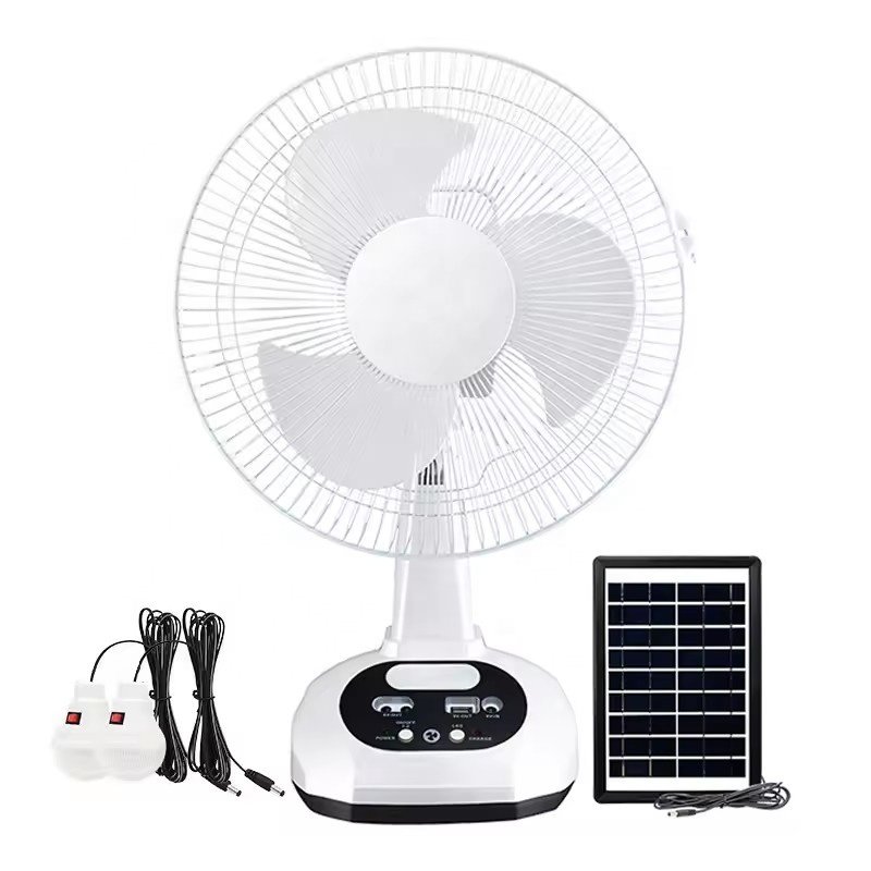 Hot Selling Solar Charging Table Rechargeable Fan With Power Bank Function Portable And solar Electric Fan