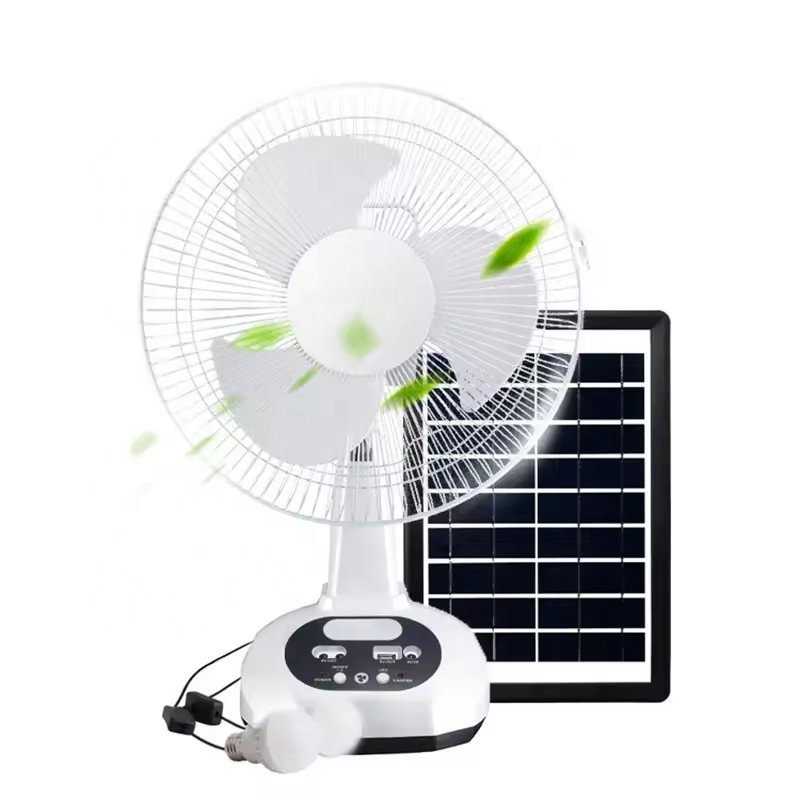 Hot Selling Solar Charging Table Rechargeable Fan With Power Bank Function Portable And solar Electric Fan