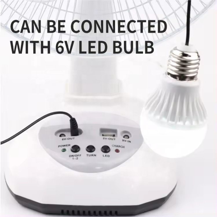 Hot Selling Solar Charging Table Rechargeable Fan With Power Bank Function Portable And solar Electric Fan