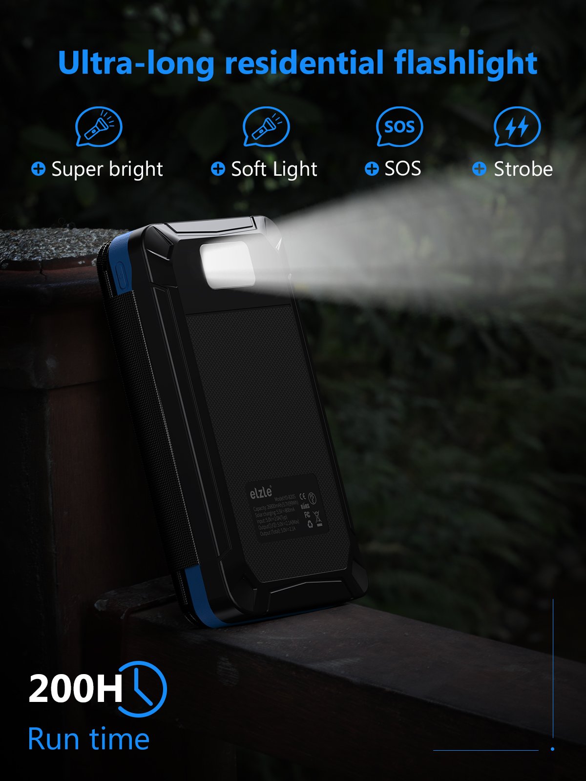 New 2024 Products OEM Logo Large Capacity Wireless Charging Bank Dual USB Outdoor Waterproof Portable Solar Power Bank 20000mAh