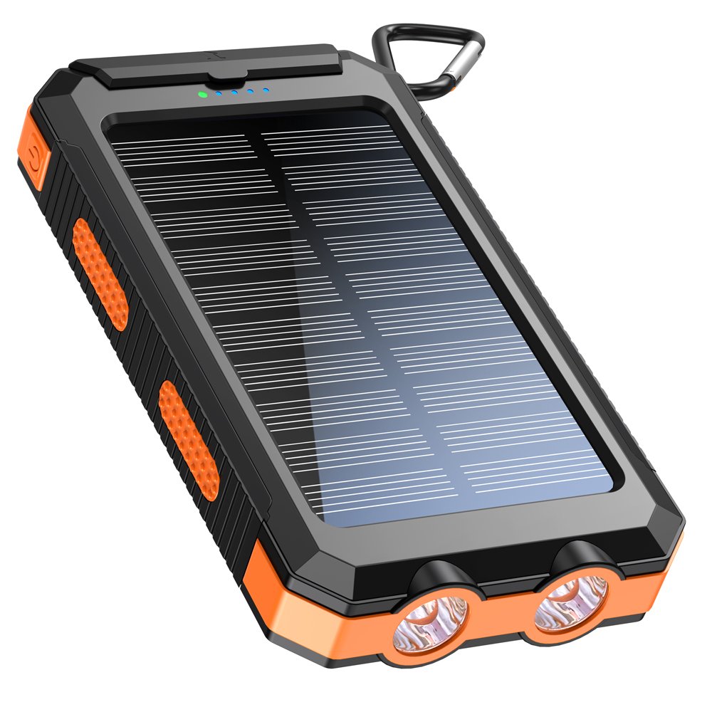 New Technology Products 2024 USB Charger 20100mAh LED Flashlight Waterproof Compass Portable 10000mAh Ultra Thin Solar Powerbank