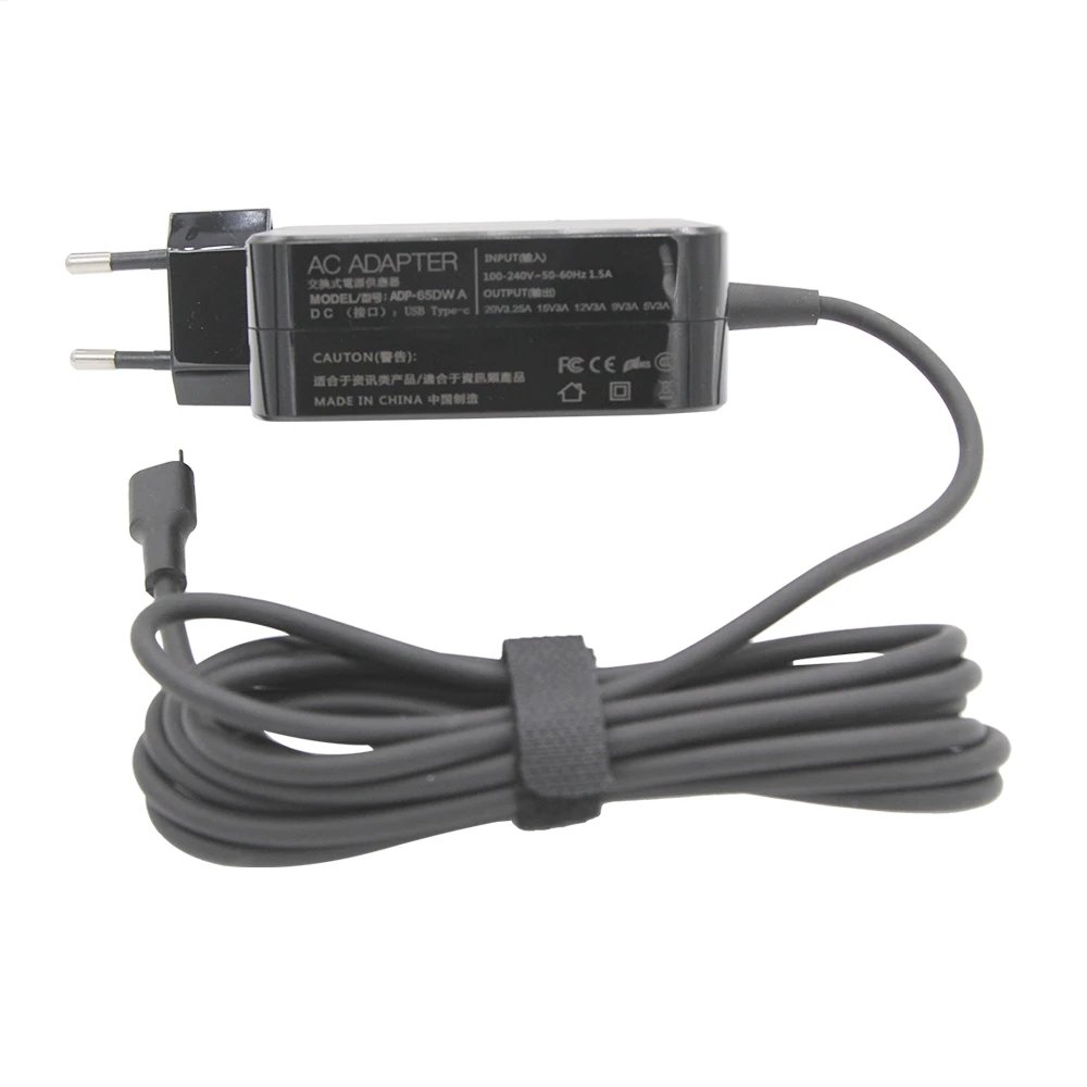 65W Connectors USB C Type C Square Laptop Charger ac Power Adapter For MacBook ASUS ZenBook Lenovo Dell Xiaomi Air HP Sony Power