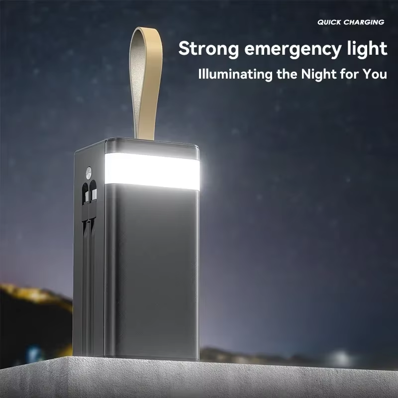 Real capacity 50000mah large battery power bank portable mobile solar storage Emergency phone power bank for hua wei xiao mi